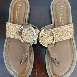 Raffia Sandals Size 7.5.  Only worn once.